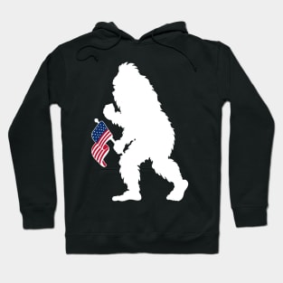 Bigfoot 4th Of July American Flag Hoodie